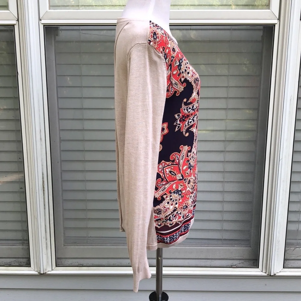 Market & Spruce Tan Open Back Sweater size M